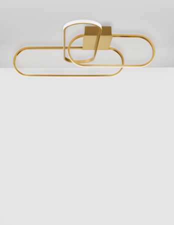 Plafoniera LED dimabila aurie/neagra Nojus 53x66 cm din 3 piese, design modern lux, 9113842 - Novaluce [1]