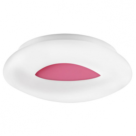 Promotii - Plafoniera LED dimabila din acril alb Sema Ø 45 cm, baza metal roz/albastru, 9106242 - Novaluce