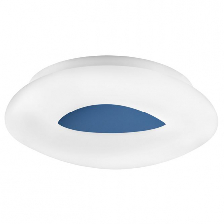 Plafoniera LED dimabila din acril alb Sema Ø 45 cm, baza metal roz/albastru, 9106242 - Novaluce [4]