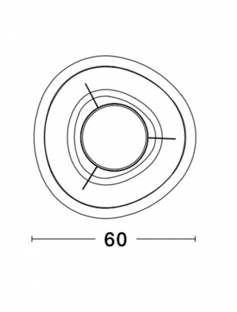 Plafoniera LED dimabila din acril alba Sema Ø 45/60/80 cm, baza metal, 9106244 - Novaluce [2]