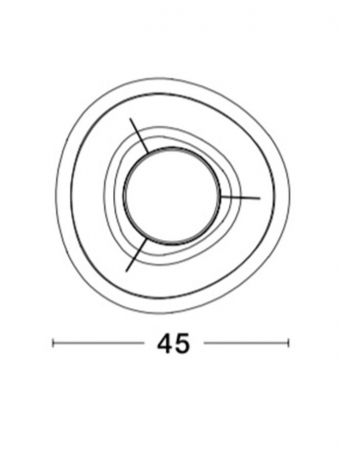 Plafoniera LED dimabila din acril alba Sema Ø 45/60/80 cm, baza metal, 9106244 - Novaluce [4]