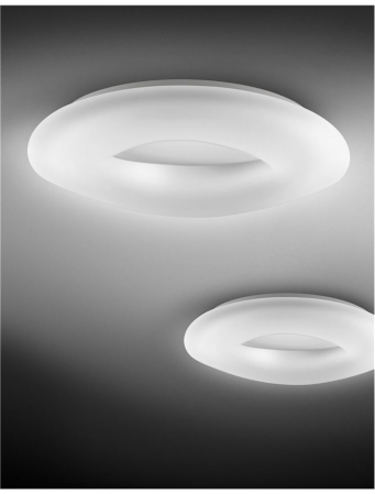 Plafoniera LED dimabila din acril alba Sema Ø 45/60/80 cm, baza metal, 9106244 - Novaluce [1]