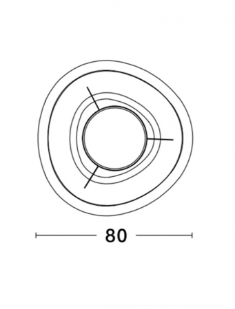 Plafoniera LED dimabila din acril alba Sema Ø 45/60/80 cm, baza metal, 9106244 - Novaluce [6]