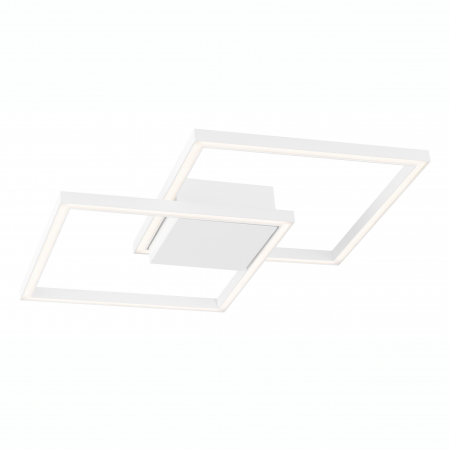 Promotii - Plafoniera LED Shiri 46 cm alba/neagra, stil minimalist forma geometrica, 8160162 - Novaluce