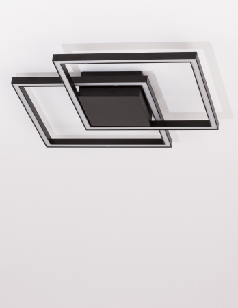Plafoniera LED Shiri 46 cm alba/neagra, stil minimalist forma geometrica, 8160162 - Novaluce [9]