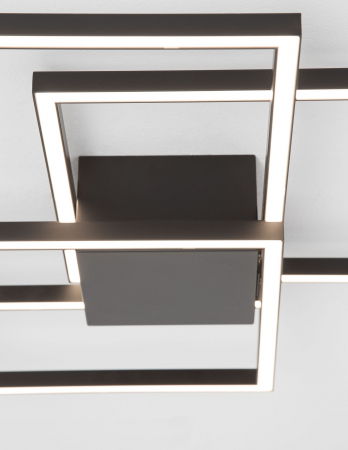 Plafoniera LED Shiri 56 cm alba/neagra, stil minimalist forma geometrica, 9500832 - Novaluce [3]