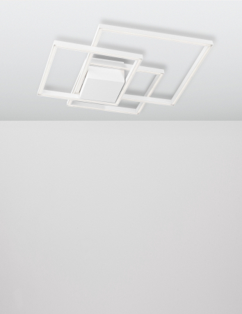 Plafoniera LED Shiri 56 cm alba/neagra, stil minimalist forma geometrica, 9500832 - Novaluce [8]