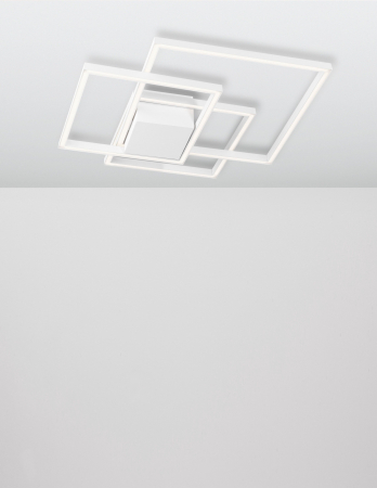 Plafoniera LED Shiri 56 cm alba/neagra, stil minimalist forma geometrica, 9500832 - Novaluce [9]