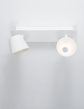 Plafoniera LED liniara alba Dalen cu 2 spoturi reglabile, 9155362 - Novaluce [1]