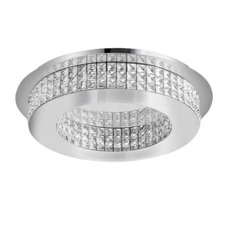Plafoniera LED lux aurie/argintie rotunda Senia, Ø 50 cm, metal si cristal, 9361084 - Novaluce [0]