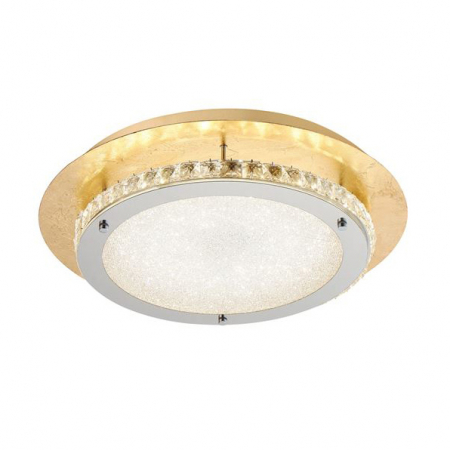 Plafoniere LED - Plafoniera LED lux aurie/argintie rotunda Senia, Ø 50 cm, metal si cristal, 9361085 - Novaluce