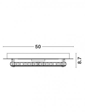 Plafoniera LED lux aurie/argintie rotunda Senia, Ø 50 cm, metal si cristal, 9361085 - Novaluce [2]