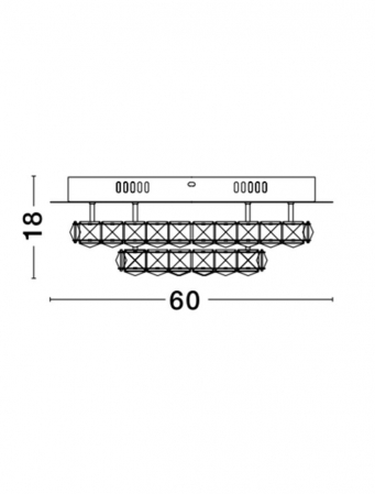 Plafoniera LED lux rotunda Katinca, sticla transparenta, Ø 40/60 cm, 83399203 - Novaluce [6]