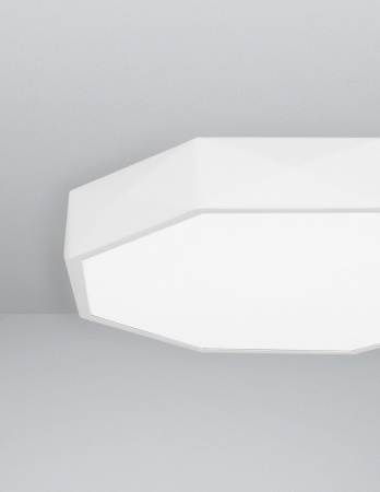 Plafoniera LED moderna alba/neagra cu laterale model geometric Mayna Ø40 cm din metal, 9001491 - Novaluce [10]
