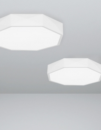Plafoniera LED moderna alba/neagra cu laterale model geometric Mayna Ø40 cm din metal, 9001491 - Novaluce [11]