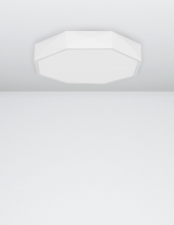 Plafoniera LED moderna alba/neagra cu laterale model geometric Mayna Ø40 cm din metal, 9001491 - Novaluce [8]