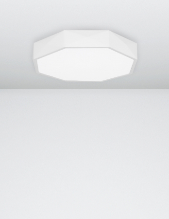 Plafoniera LED moderna alba/neagra cu laterale model geometric Mayna Ø40 cm din metal, 9001491 - Novaluce [9]