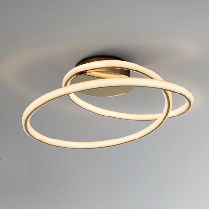 Promotii - Plafoniera LED moderna aurie Riona metal si acril, Ø 52 cm, 138505 - Schuller