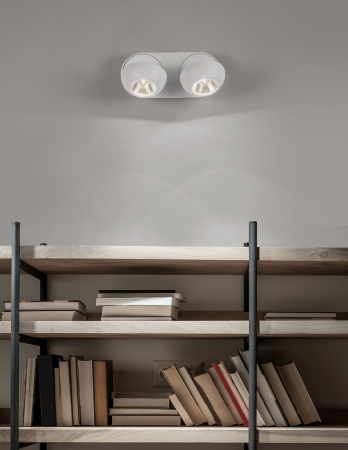 Plafoniera LED neagra/alba Tomin cu 2 spoturi rotative si ajustabile, 9105102 - Novaluce [8]