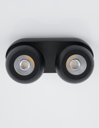 Plafoniera LED neagra/alba Tomin cu 2 spoturi rotative si ajustabile, 9105102 - Novaluce [2]