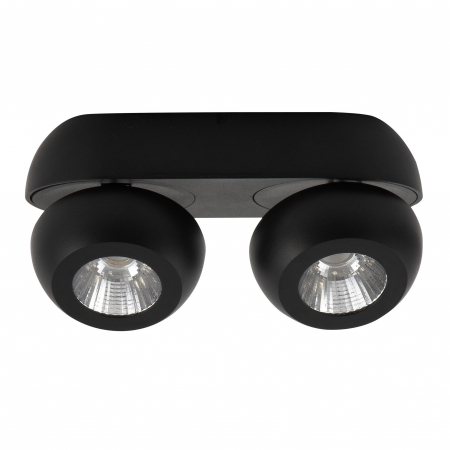 Promotii - Plafoniera LED neagra/alba Tomin cu 2 spoturi rotative si ajustabile, 9105102 - Novaluce