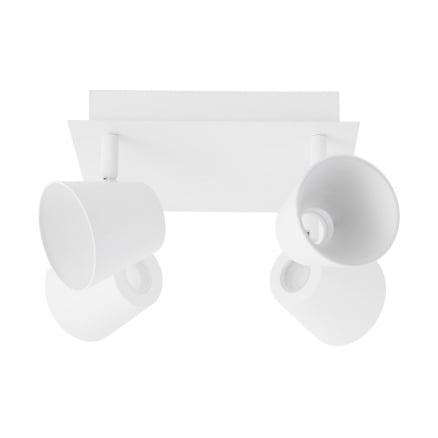 Plafoniere LED - Plafoniera LED patrata alba Dalen cu 4 spoturi reglabile, 9155363 - Novaluce