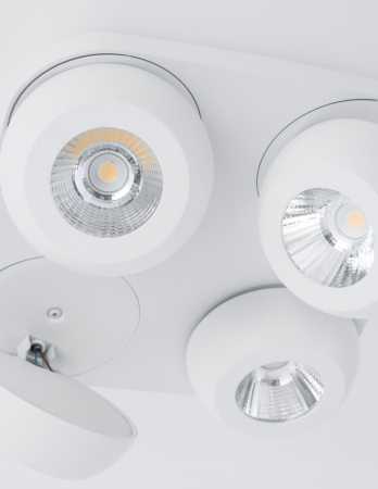 Plafoniera LED patrata neagra/alba Tomin cu 4 spoturi rotative si ajustabile, 9105103 - Novaluce [9]