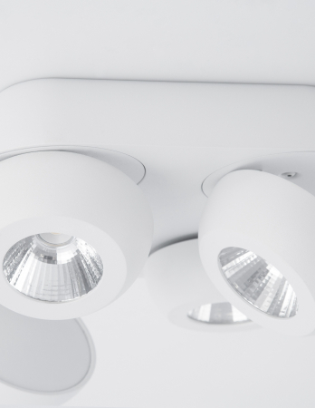 Plafoniera LED patrata neagra/alba Tomin cu 4 spoturi rotative si ajustabile, 9105103 - Novaluce [11]