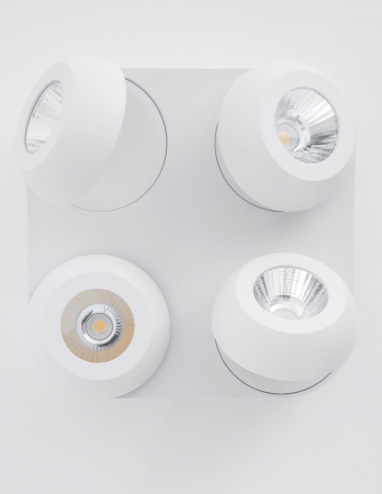 Plafoniera LED patrata neagra/alba Tomin cu 4 spoturi rotative si ajustabile, 9105103 - Novaluce [10]