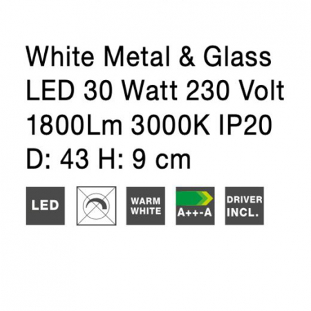 Plafoniera LED premium rotunda transparenta Jaime, Ø 43/53 cm, metal si cristal, 9624221 - Novaluce [8]