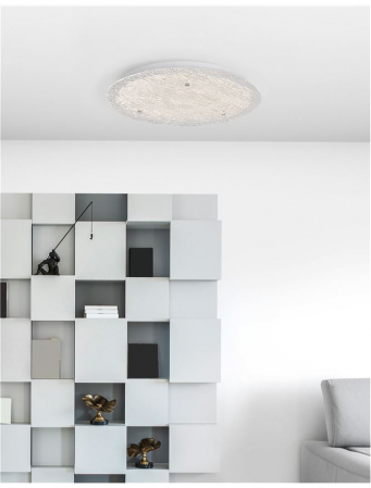 Plafoniera LED premium rotunda transparenta Jaime, Ø 43/53 cm, metal si cristal, 9624221 - Novaluce [1]