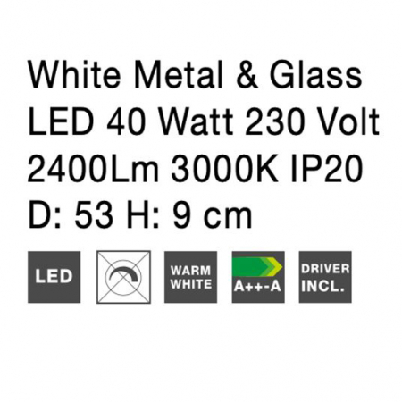 Plafoniera LED premium rotunda transparenta Jaime, Ø 43/53 cm, metal si cristal, 9624221 - Novaluce [10]