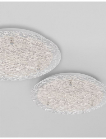 Plafoniera LED premium rotunda transparenta Jaime, Ø 43/53 cm, metal si cristal, 9624221 - Novaluce [4]