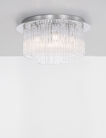 Plafoniera LED rotunda eleganta Runa, baza metal cu elemente din sticla, 9180891 - Novaluce [1]