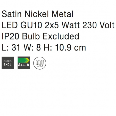 Plafoniera liniara nichel/cupru/negru/auriu/alb/maro cu 2/3/4 spoturi LED Marila, din metal, 660002 - Novaluce [9]