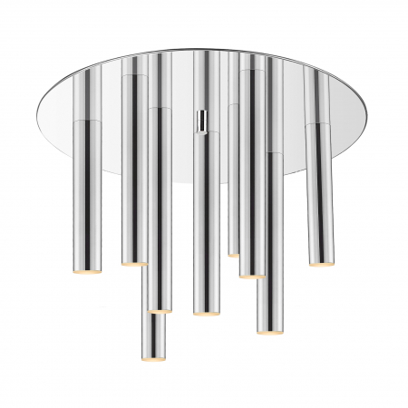 Promotii - Plafoniera crom rotunda LED cu tuburi LOYA Ø42 cm stil minimalist, 003064-021935 - Zumaline