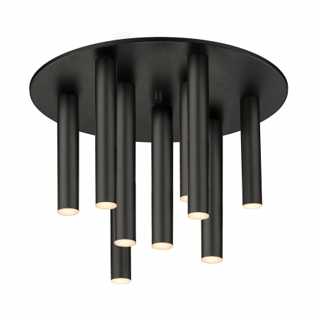 Promotii - Plafoniera rotunda neagra LED cu tuburi LOYA Ø42 cm stil minimalist, 003064-021938 - Zumaline