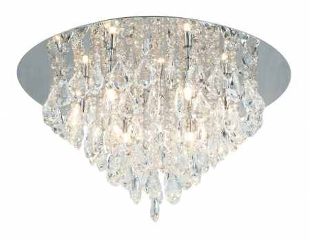 Plafoniera lux rotunda cu cristale Lelise Ø 60 cm metal/sticla, C0045 - Maxlight [1]