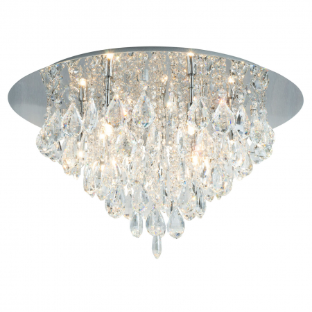 Plafoniere LED - Plafoniera lux rotunda cu cristale Lelise Ø 60 cm metal/sticla, C0045 - Maxlight