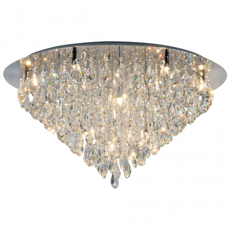 Plafoniere LED - Plafoniera lux rotunda cu cristale Lelise Ø 75 cm metal/sticla, C0046 - Maxlight