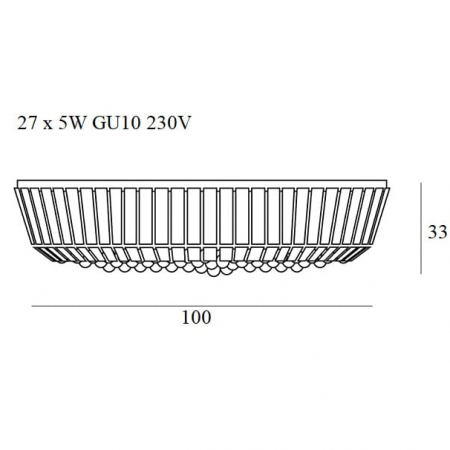 Plafoniera lux rotunda Renas Ø 100 cm metal/sticla, C0132 - Maxlight [2]