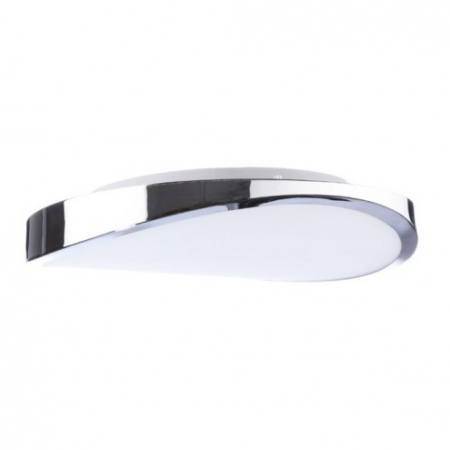Plafoniere LED - Plafoniera moderna alba/crom tip pendul Gilo Ø 48/58 cm, metal si sticla, AZ 0982 - Azzardo