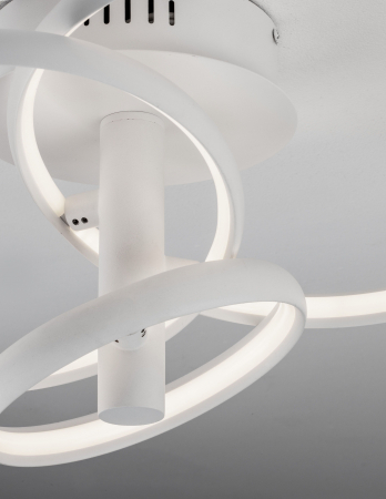 Plafoniera moderna alba/neagra Vilma 45 cm dimabila, cercuri LED reglabile, stil minimalist, 9349062 - Novaluce [4]