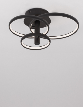 Plafoniera moderna alba/neagra Vilma 45 cm dimabila, cercuri LED reglabile, stil minimalist, 9349062 - Novaluce [13]