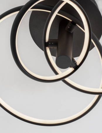 Plafoniera moderna alba/neagra Vilma 45 cm dimabila, cercuri LED reglabile, stil minimalist, 9349062 - Novaluce [14]