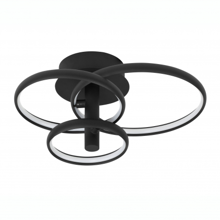 Plafoniera moderna alba/neagra Vilma 45 cm dimabila, cercuri LED reglabile, stil minimalist, 9349062 - Novaluce [10]