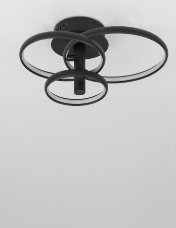 Plafoniera moderna alba/neagra Vilma 45 cm dimabila, cercuri LED reglabile, stil minimalist, 9349062 - Novaluce [12]