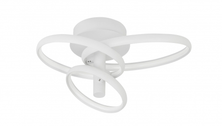 Plafoniera moderna alba/neagra Vilma 45 cm dimabila, cercuri LED reglabile, stil minimalist, 9349062 - Novaluce [1]