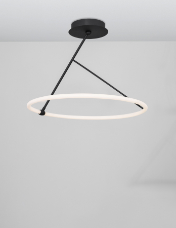 Plafoniera moderna cerc LED dimabil Loch Ø60 cm, stil minimalist alb cu negru, 9892161 - Novaluce [2]