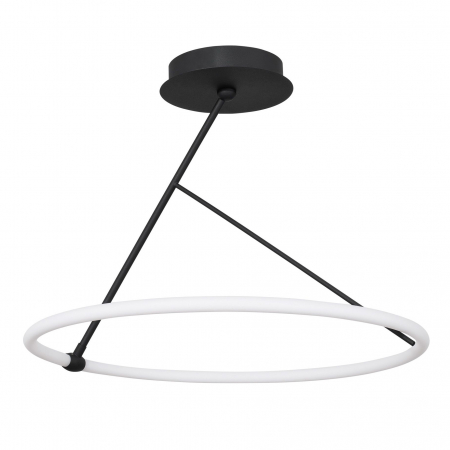 Promotii - Plafoniera moderna cerc LED dimabil Loch Ø60 cm, stil minimalist alb cu negru, 9892161 - Novaluce